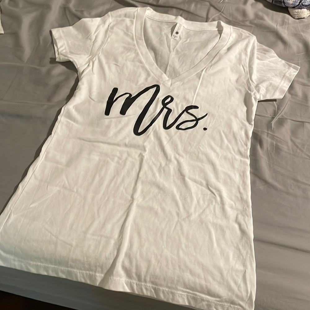 New White Mrs. V-Neck